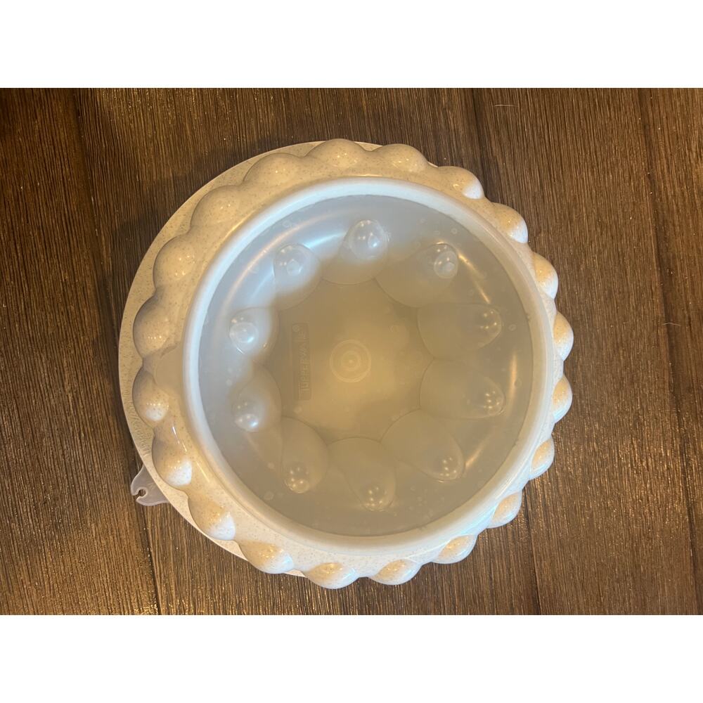 Tupperware Jello Mold speckled grey  9 inch ice ring 3 piece set